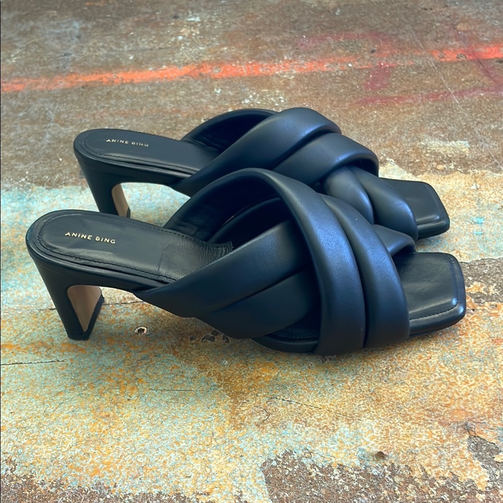 Anine Bing Black Eve Heels